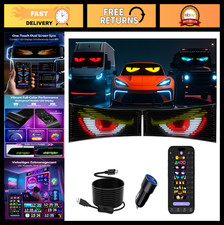 Animated LED Eyes for Car Windshield - App-Controlled Dual Scrolling Message Boa
