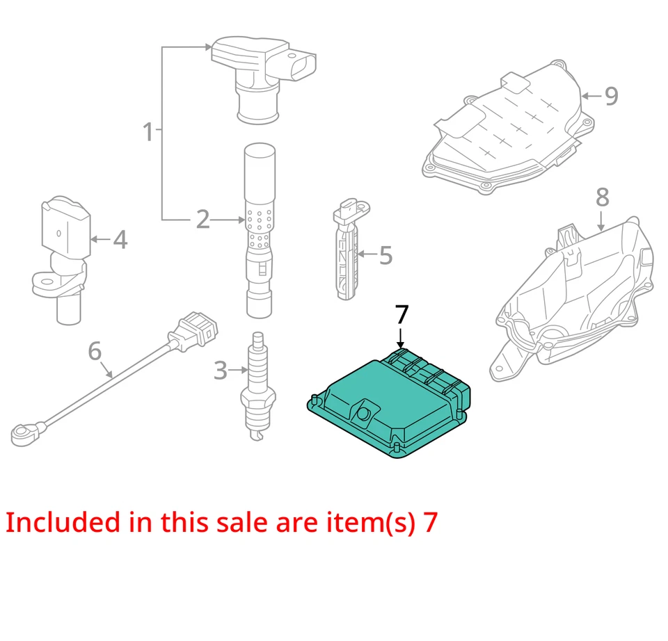 2014 奥迪 S6 发动机计算机控制模块 ECU 99K 英里 OE - LKQ406507099 — 第 4/4 张图片