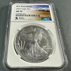 2022 Silver Eagle NGC MS70, U.S. States Series - IOWA (89923)