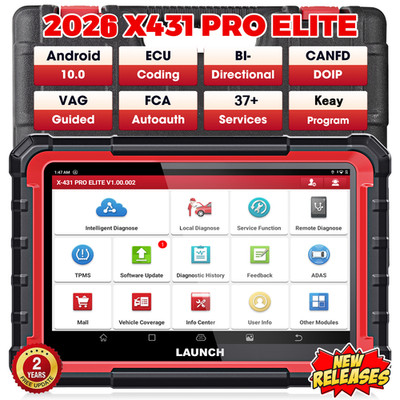 LAUNCH X431 PRO ELITE PROS V+ Profi KFZ OBD2 Diagnosegerät ADAS DPF CAN FD DoIP