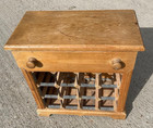 Small Modern Pine 12 Bottle Wine Rack with Single Drawer
