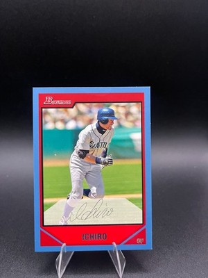 Ichiro Suzuki 2007 Bowman #75 Blue #/500 Seattle Mariners Parallel Card