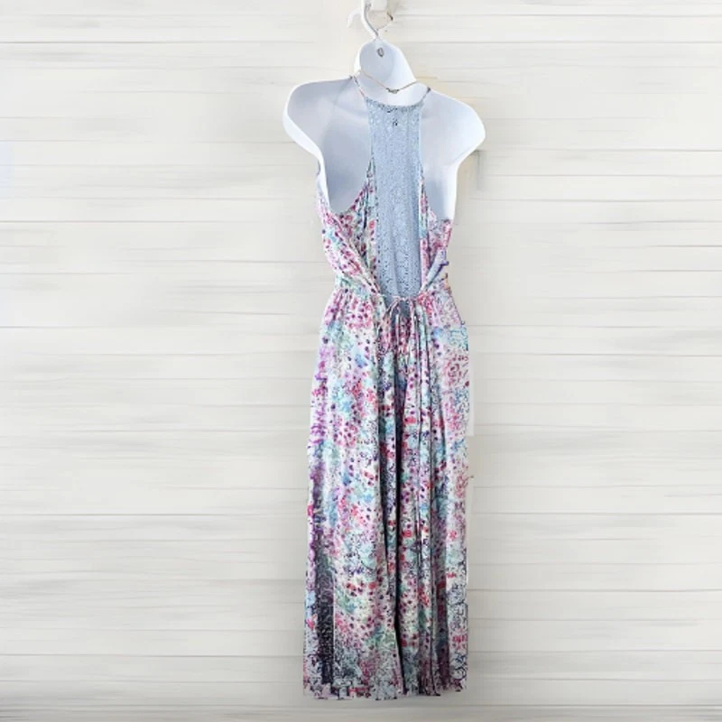 UNDERCOVER VICTORIA'S SECRET prendisole blu Ditsy floreale e all'uncinetto S