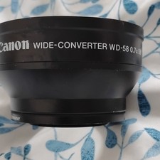 Canon 58mm Wide-Converter Lens WD-58 0.7X With Cap READ