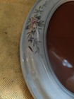 Vintage Ceramic Floral Off White Oval Shabby Sheek Bubble Glass Picture Frame — photo 3