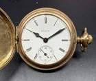 Antique Elgin Hunting Case Pocket Watch 6s Working Condition