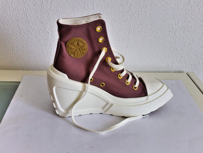 Converse Chuck 70 De Luxe Plateau Wedge Hi Saddle Sneaker Größe 37,5