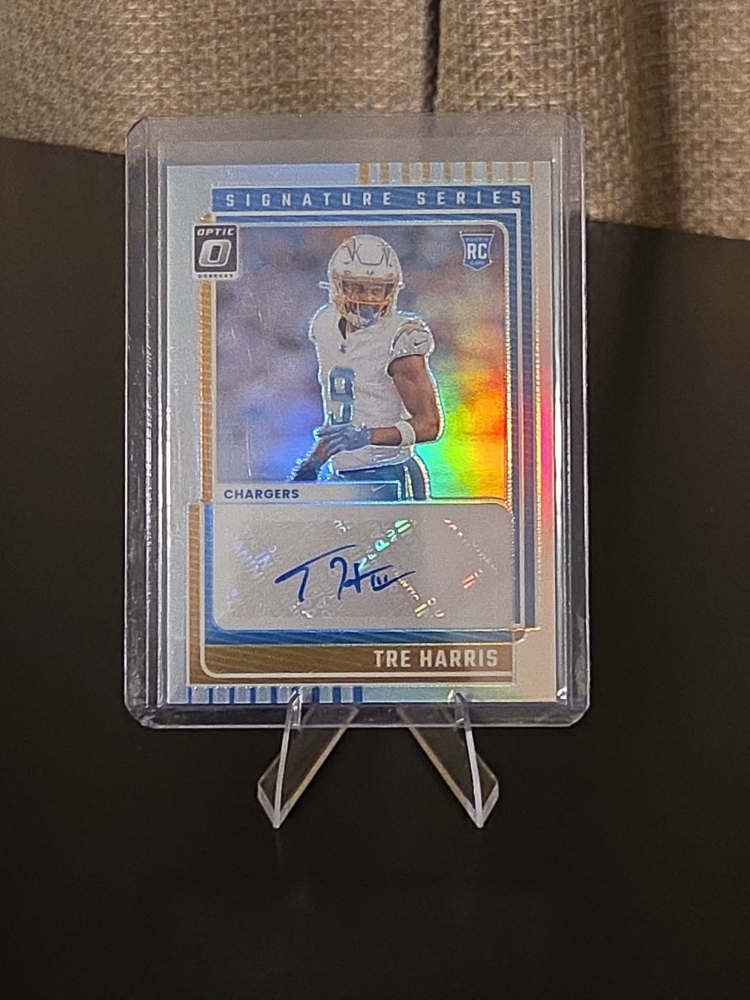 2025 Donruss Optic Tre Harris Signature Series Holo RC #SSH-TH | LA Chargers