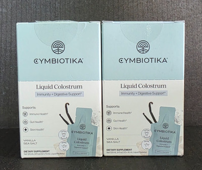 22 CYMBIOTIKA Liquid Colostrum, Grass-Fed, Immune, Gut & Skin Health, 12+10 Pkts