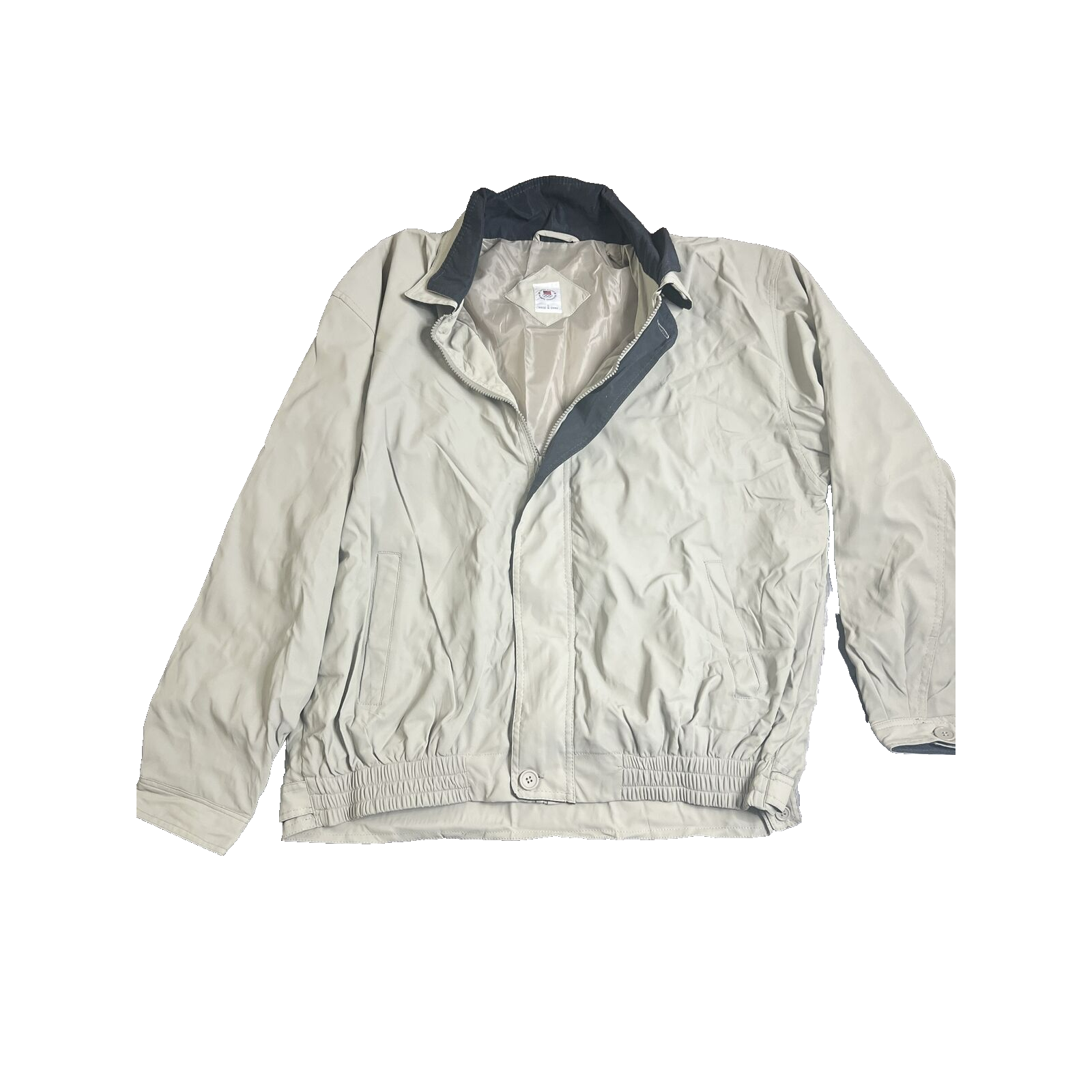 USA Olympic Committee Windbreaker Men's Size Large Khaki Jacket Vintage