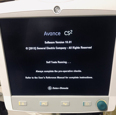 Datex Ohmeda, GE, AVANCE CS2 display Screen, CPU
