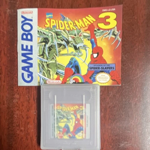 LJN & Acclaim Spider-Man 3 & Mortal Kombat Nintendo Game Boy Manual Included