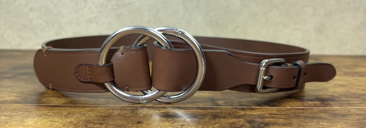 The Limited Rich Brown Weaved Double D Leather Belt Size M B619 - Natural Basket Weave Tooled Belt - Double J Saddlery main image 2