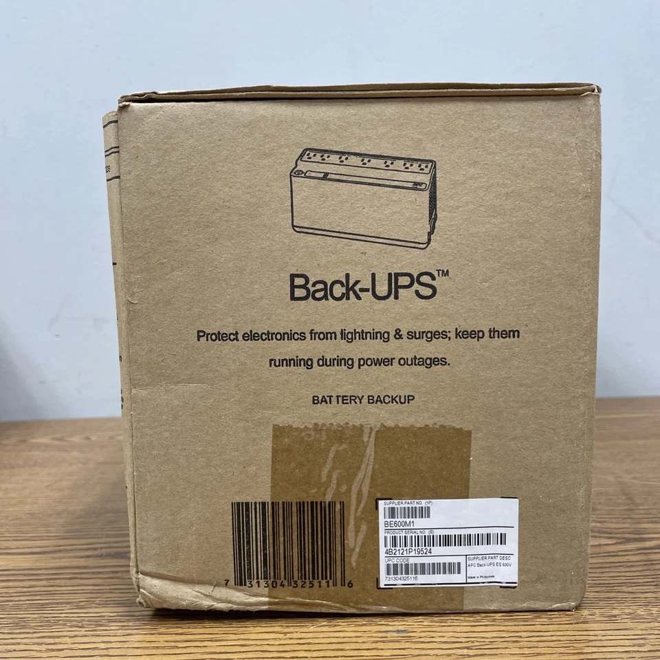 APC Back-UPS 600VA 330W Uninterruptible Power Supply BE600M1 - Image 3 of 4