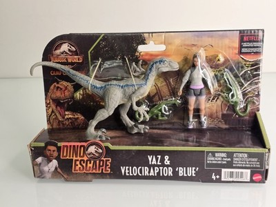 Jurassic World Camp Cretaceous Dino Escape Yaz Velociraptor Blue Brand New