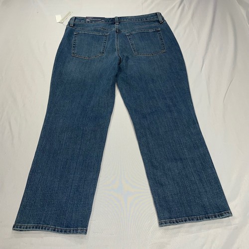 Talbots Flawless High Waist Modern Ankle Jeans Blue 12P Petite Straight Leg NEW - Afbeelding 8 van 9