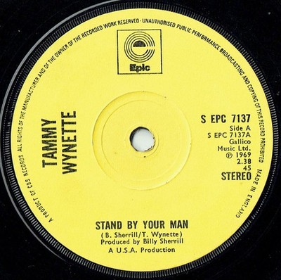 Tammy Wynette - Stand By Your Man (7'', Single, RE, Sol)