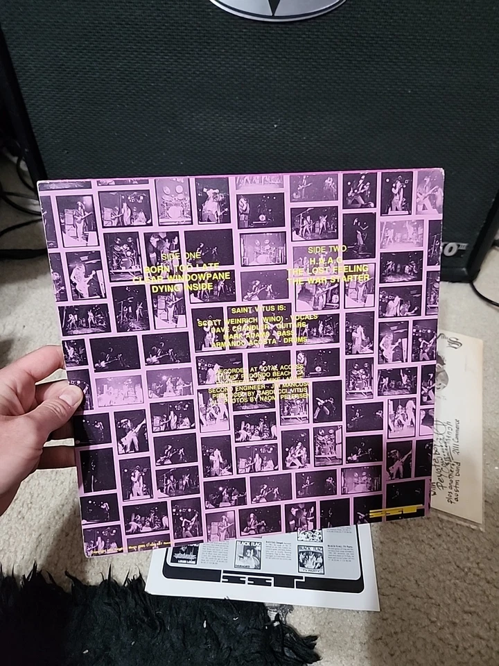Saint Vitus Born Too Late Lp Vinyl OG TRUE 1st 1986 Press W/Catalog/OG Flyer VG+ Foto 3 de 4