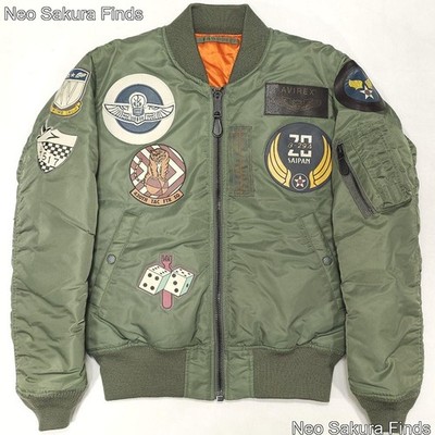 AVIREX TOP GUN MA-1 Bomber Flight Jacket L Width 57.5cm Length 63cm