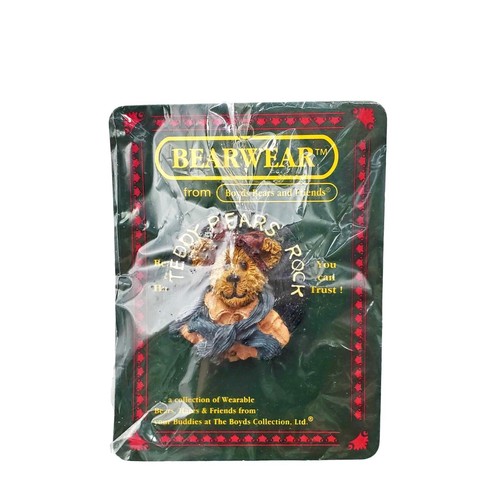 Boyds NIP Bears and Friends Bearwear Pin "Bailey Swing Time" TEDDY BEARS ROCK - Picture 3 of 3