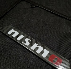 nismo 1pcs fiber license carbon plate stainless frame steel metal