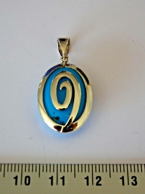 Pendentifs faits main en argent sterling 925 forme ovale pierre