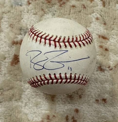 Rare Ryan Zimmerman Signed Game Used Major League ROMLB Baseball Nationals UVA