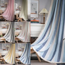 Vintage Curtain for Living Room Tassel Curtain Bedroom Kitchen Window Drape