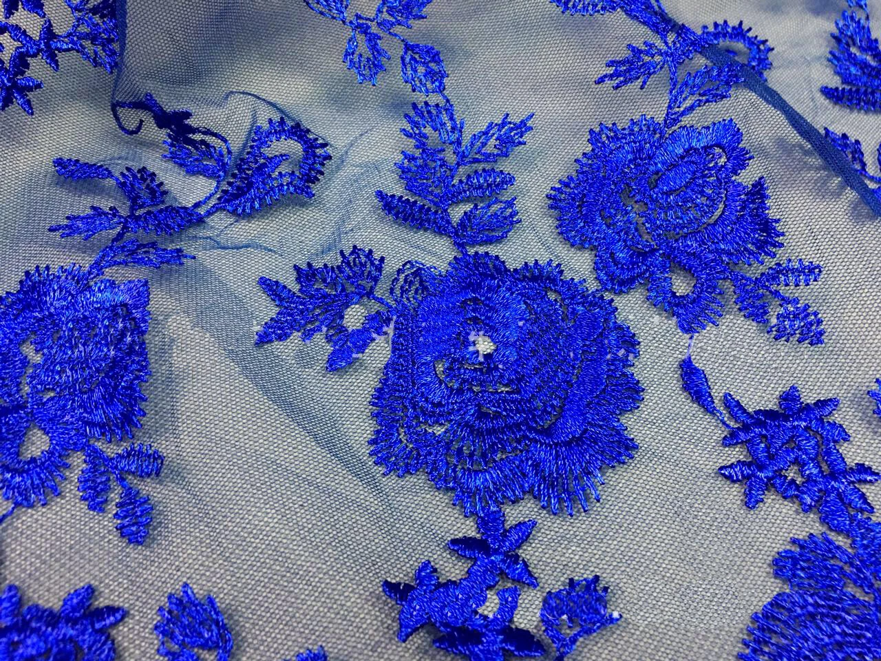 OFF WHITE Costume da ricamo abito da sposa pizzo tulle fiore spettacolo danza abbigliamento tessuto 1 Y