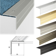 900mm x 35mm x 35mm ANODISED ALUMINIUM ANTI NON SLIP STAIR EDGE NOSING TRIM A34