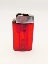 Vintage Scripto Vu-Tane Butane Lighter Red New Flint PARTS/REPAIR