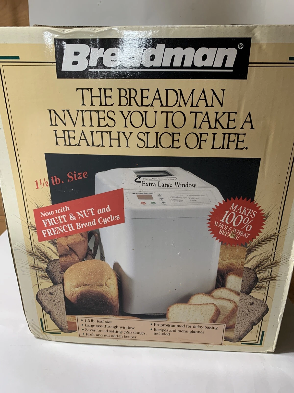 Breadman TR-440 SPR Bread Maker Machine 7 Settings Plus Dough,1.5 lb Loaf ~ NEW