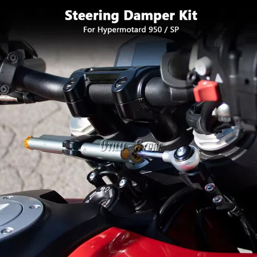 CNC Directional Steering Damper Stabilizer Bracket For Ducati Hypermotard 950 SP Foto 2 de 4