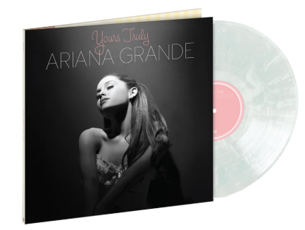 Ariana Grande - Dangerous Woman Fan Art Handmade Vinyl Record Wall Art -  monochrome black white grey