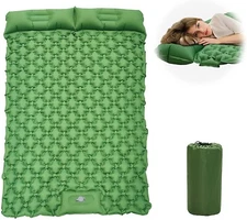 Camping Sleeping Inflatable Pad Mat w Foot Pump Compact Water-Res - Backpacking