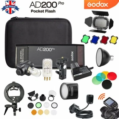 Godox AD200pro Kit 200Ws Flash Speedlite da Esterno TTL HSS 2.4G Luce Flash Tascabile