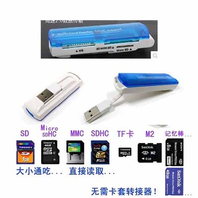 Lettore Schede Universale Adattatore Lettore Schede Di Memoria USB Tutto In Uno: Supporta Micro SD, SDHC, M2, MS Duo E Altri Formati Mi Pad 2 - Foto 12