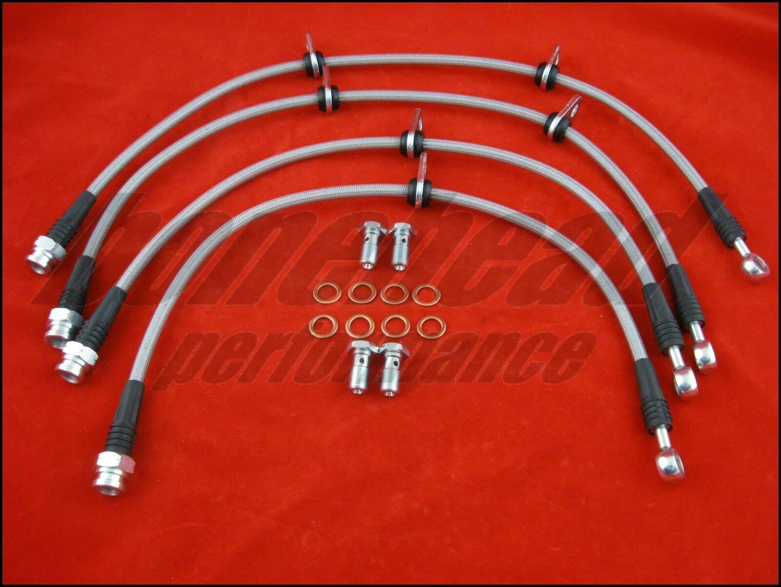 Techna-Fit Stainless Steel Braided Brake Lines 1991-1996 Acura NSX