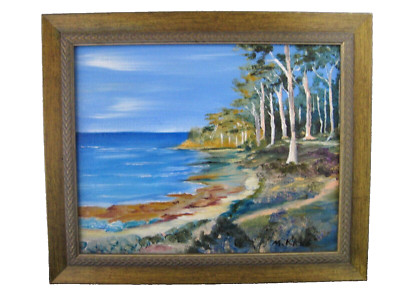 Vintage Framed Original Oil On Board By M. Kane Oil Painting