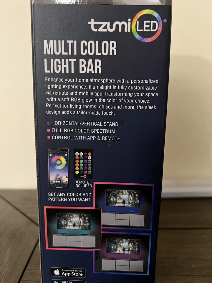 Tzumi Illumalight RGB LED Light Bar with Remote - Black (6788WM) - Image 2 of 4