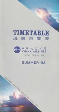 China Airlines timetable 1993/03/28