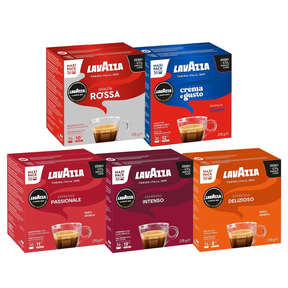 Lavazza A Modo Mio Maxi Variety Packs x 36 Coffee Pods -5 Pack - Main Image