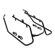 Black Hard Saddlebag Conversion Bracket Kit Fit For Harley Dyna Low Rider 08-17