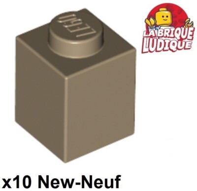 Lego 10x Stein Brick 1x1 dunkelbeige/dark tan 3005 NEU