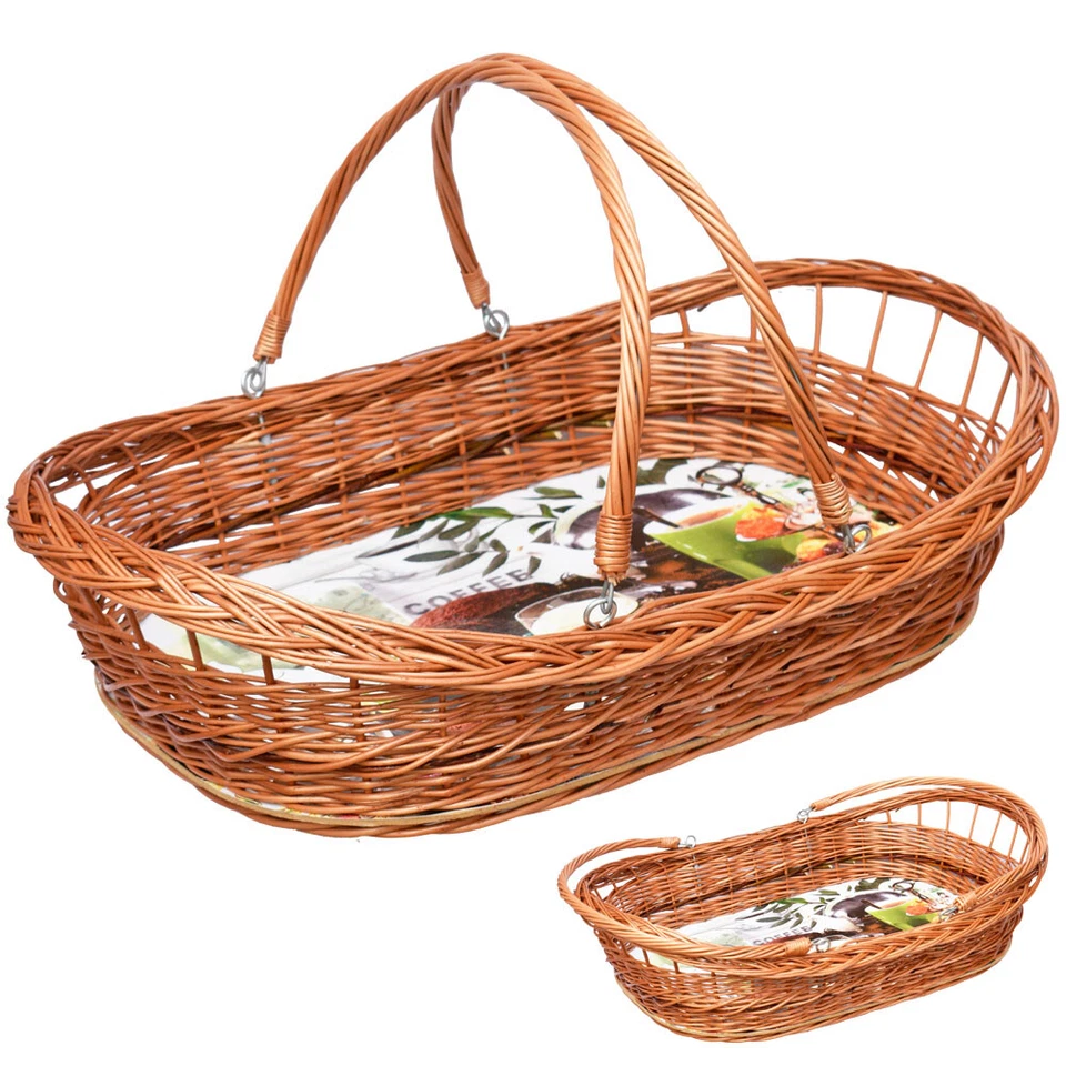 Weidentablett Tablettkorb Korbtablett Tablett Weide Serviertablett Präsent TWRR - Bild 2 von 4