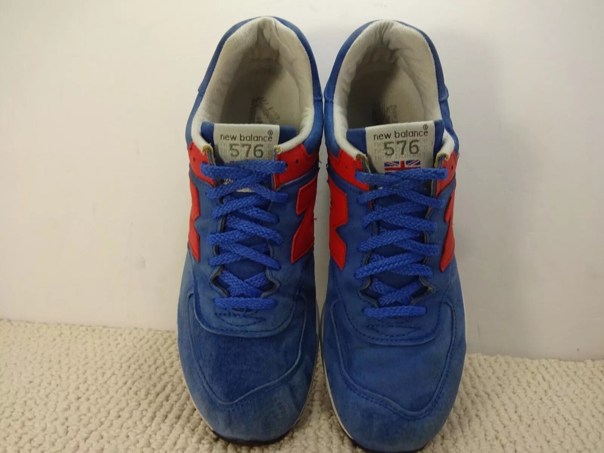 New Balance 576 Mens Size 8.5 D Royal Blue Red Athletic Sneakers