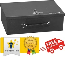 Portable Fireproof Security Safe Box Document Cash Money Storage with Key Lock