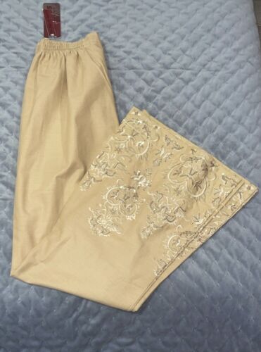 Embroidered Bottom Pants For Women Large