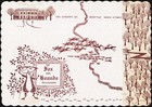 Vintage placemat THE FOX AND HOUNDS RESTAURANT cartoon fox Seattle Washington — photo 1
