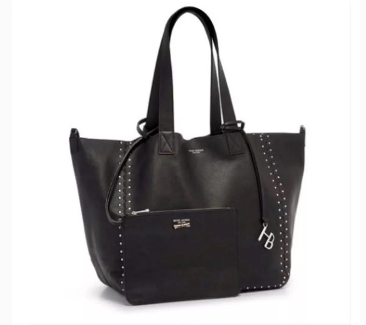 NEW Henri Bendel Astrid Reversible Soft Tote Black eBay